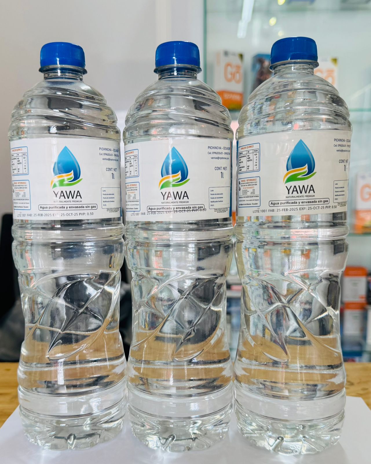 Botellas de Litro YAWA (pack de 12 unidades)
